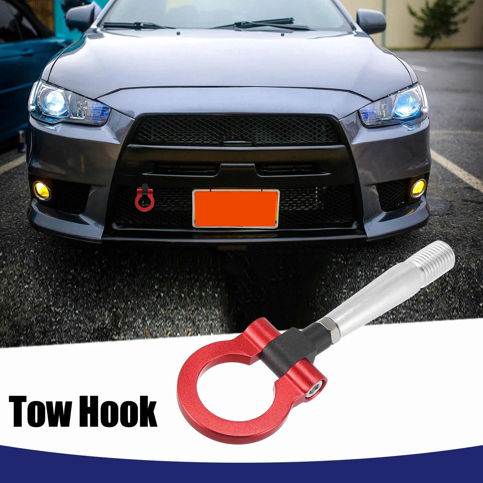 Tow Hook Round Ring for Mitsubishi Lancer EVO (2003–2006) - Red