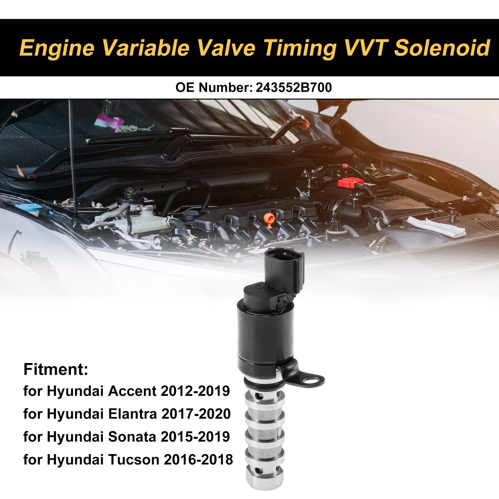 VVT Solenoid for Hyundai Accent (2012–2019) 243552B700