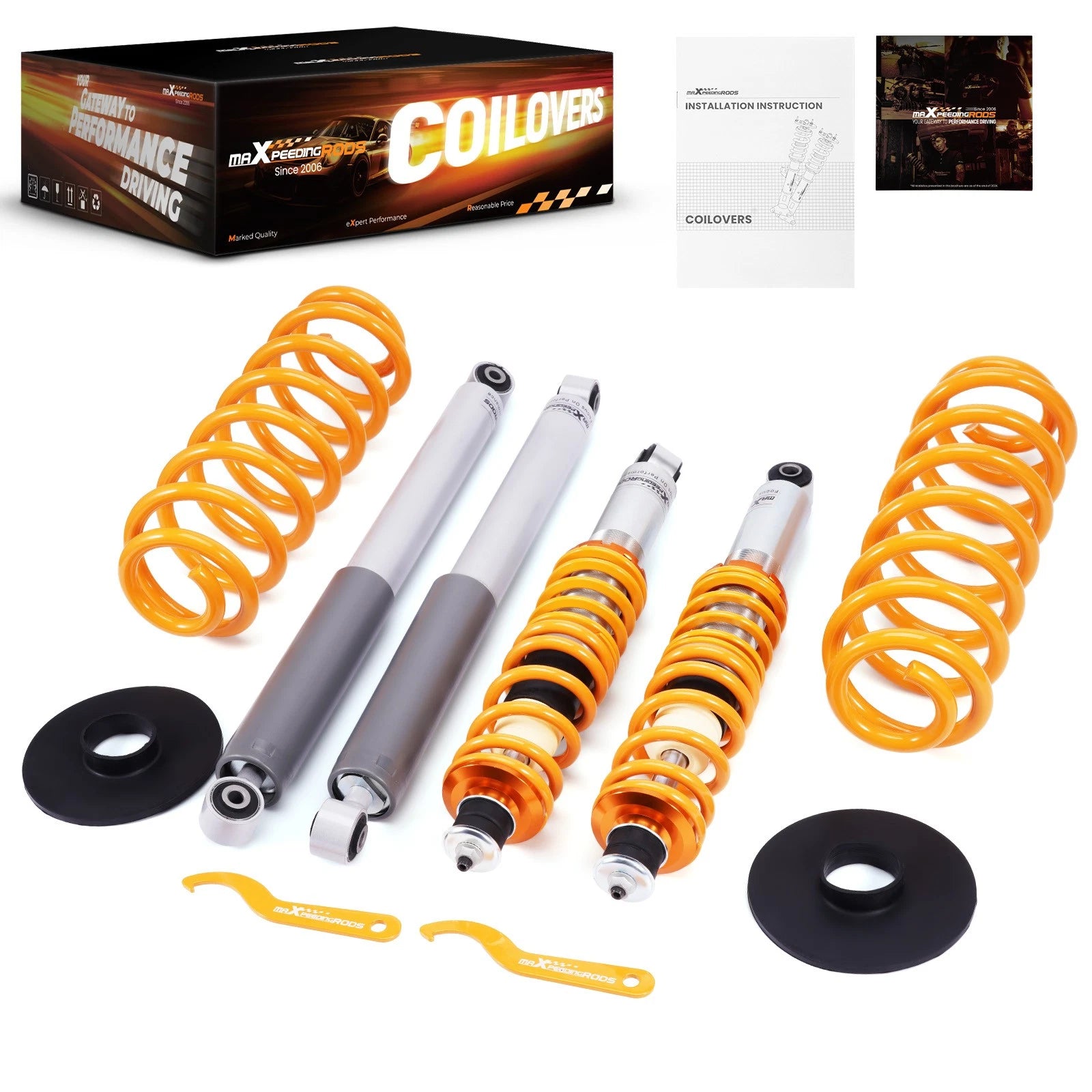 Set of 4 Front Rear Shocks Strut & Coil Spring Conversion for Navigator (1998–2002)