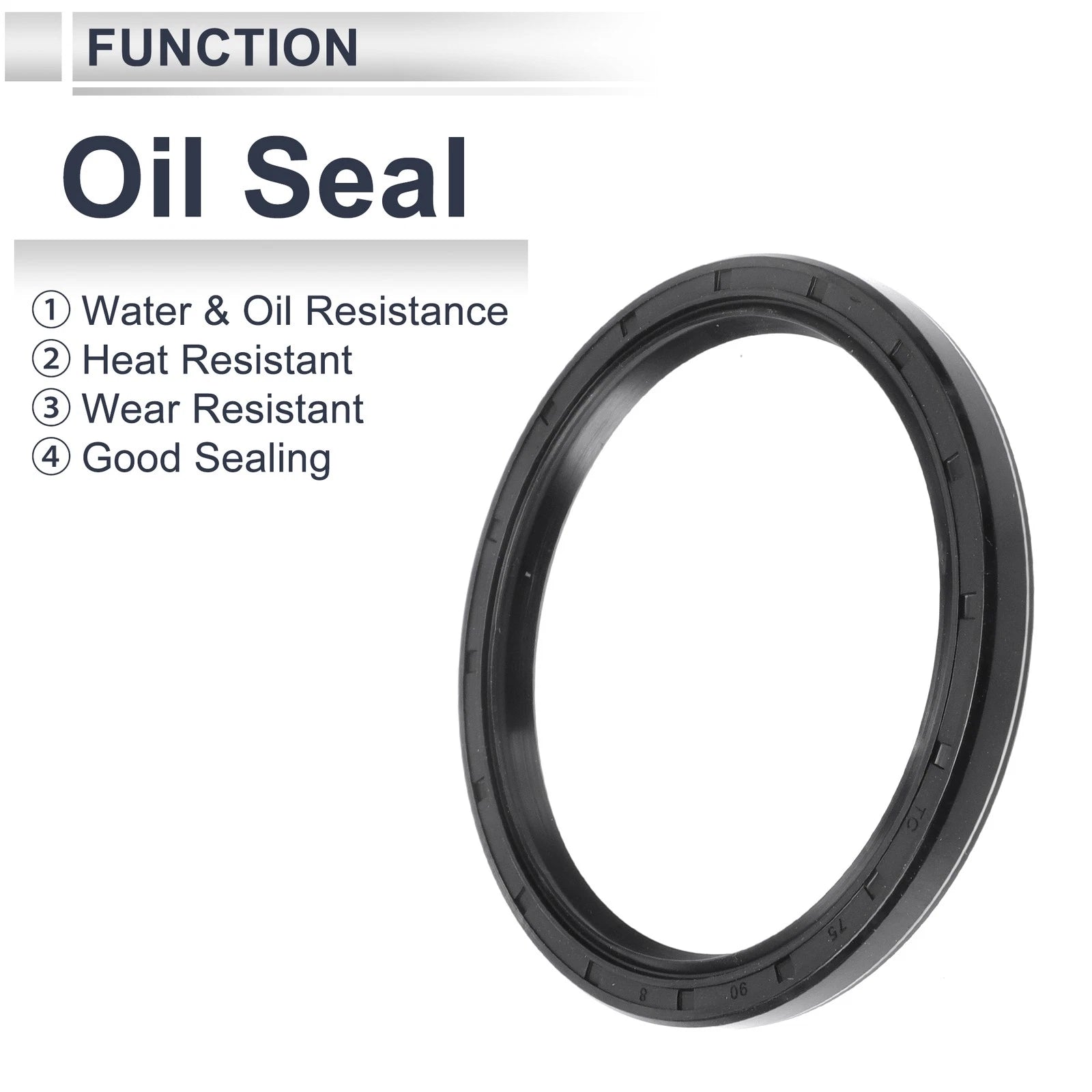 Set of 5 Oil Seal Rotary Shaft Seal Nitrile Rubber 75x90x8mm
