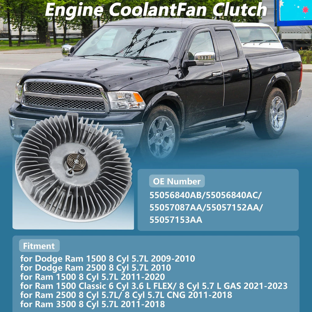 Cooling Fan Clutch for Dodge Ram 1500 2011–2020, Ram 2500 3500 No. 55056840AB