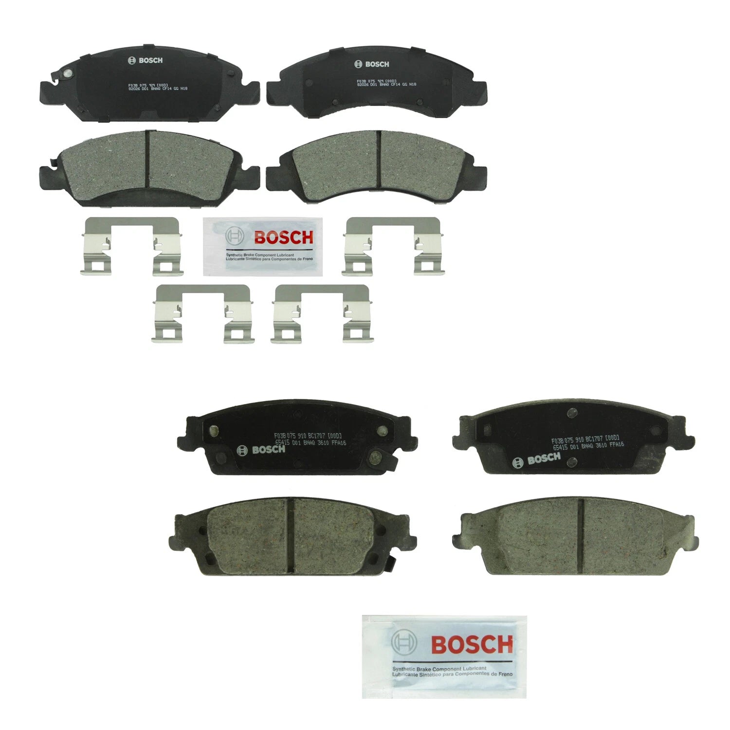 Bosch Quietcast Ceramic Disc Brake Pad Kit for Silverado Sierra 1500 (2014–2019)