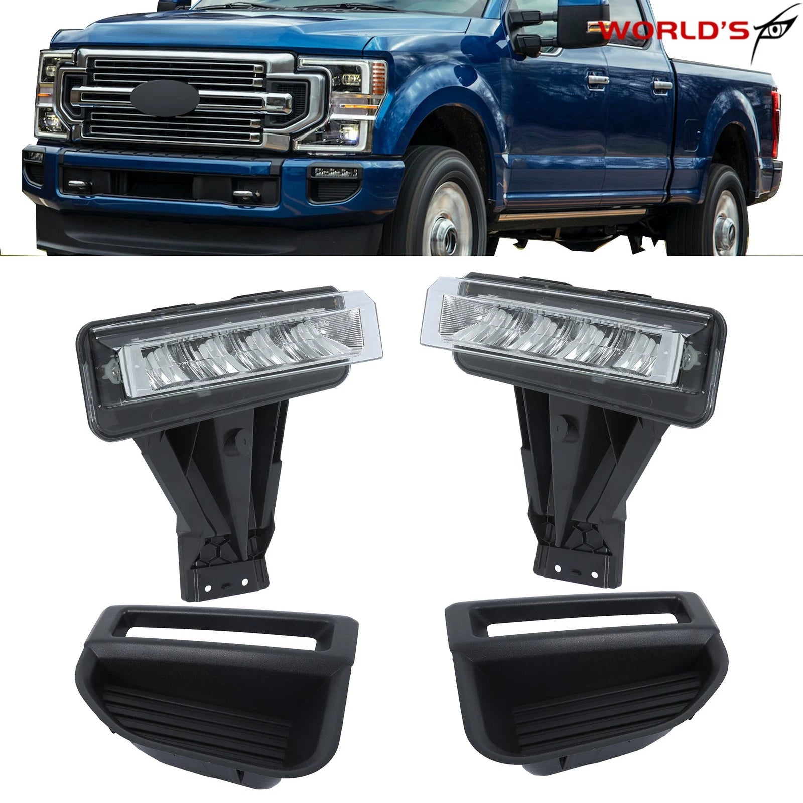 Set of 2 LED Fog Lights for Ford F250 F350 (2020–2022)