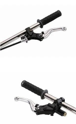 ASV C5 Silver Shorty Brake + Clutch Levers Kit for Kawasaki KLX250S (2010–2011)