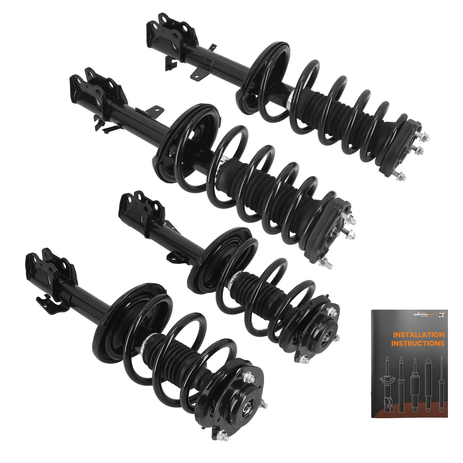 MaXpeedingrods Front Rear Complete Struts Springs for 2009-2012 Toyota Venza AWD