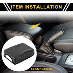 Center Console Lid Armrest Cover for Toyota Tacoma (2016–2020) Faux Leather Black