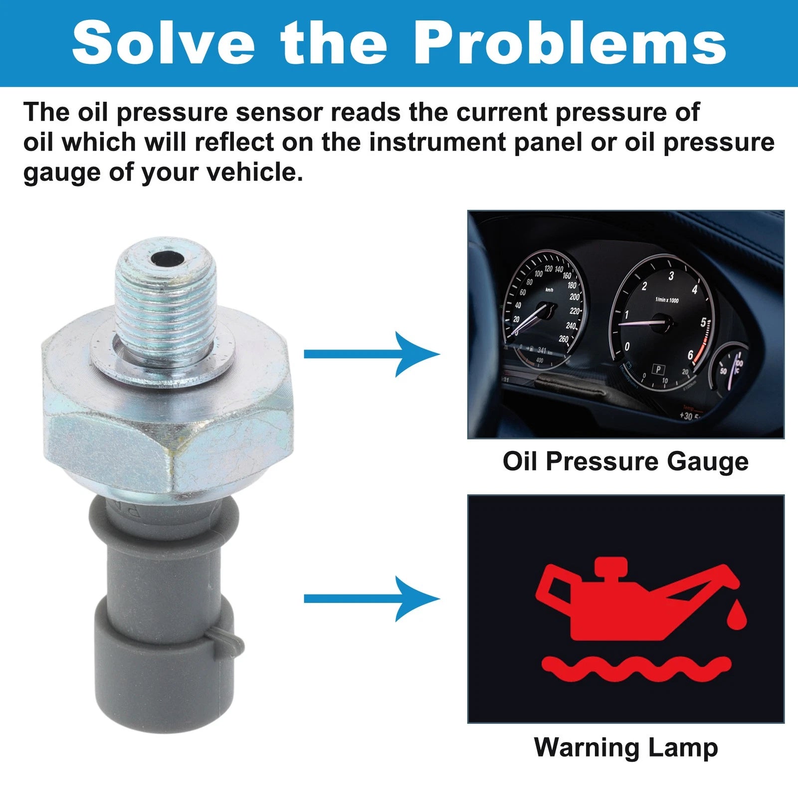Oil Pressure Sensor No.55581588 for Buick Encore, Chevy Cruze (2011–2020)