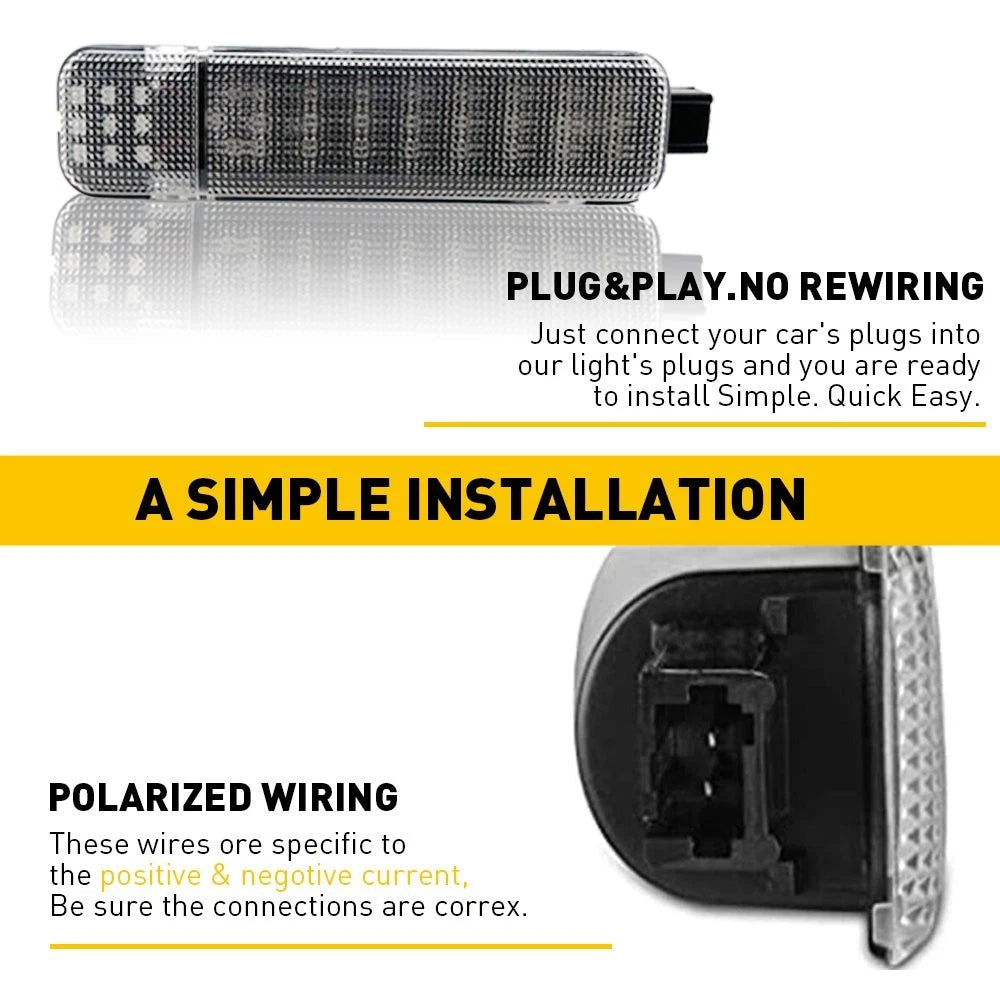 Pair LED Door Courtesy Lights for Chevy Silverado Tahoe Suburban GMC Sierra Yukon (2014–2023)