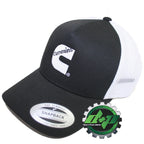 Cummins Snapback Trucker Hat Cap - Black/White Mesh Logo