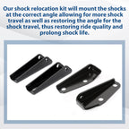Set of 2 Upper & Lower Rear Shock Brackets for Chevy C10 C20 (1963–1972)