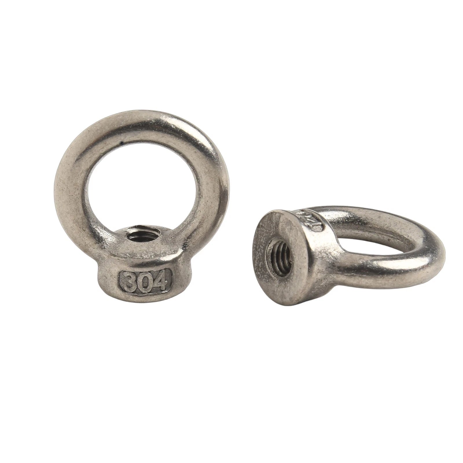 M6 Lifting Eye Nuts Set of 20 in 304 Stainless Steel for Industrial Use