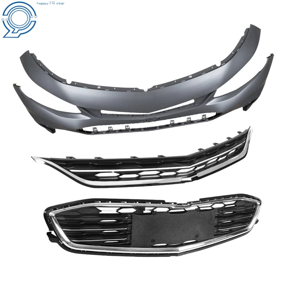 Front Bumper Cover & Grille for Chevy Malibu (2016-2018)