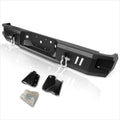 Dual D-Rings Rear Step Bumper for Ford F150 (2009–2014) - Steel, Black