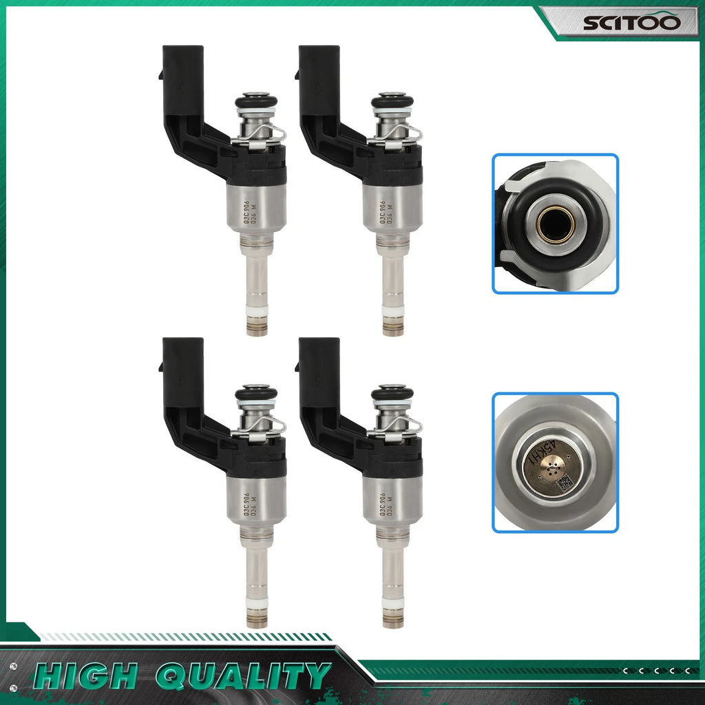 Set of 4 Fuel Injectors for Audi A3 A1 Volkswagen Golf Jetta Polo Tiguan 1.4L
