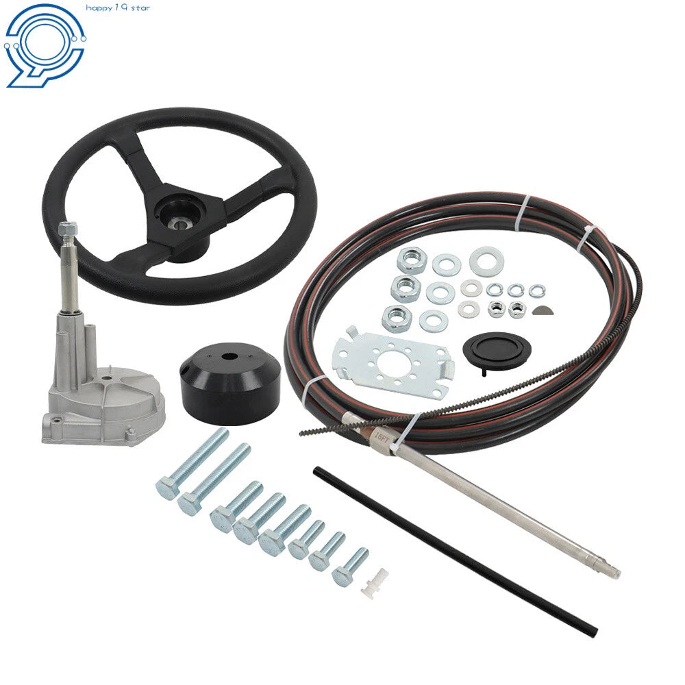 Boat Rotary Steering System for Outboard Motors (16 Feet)
