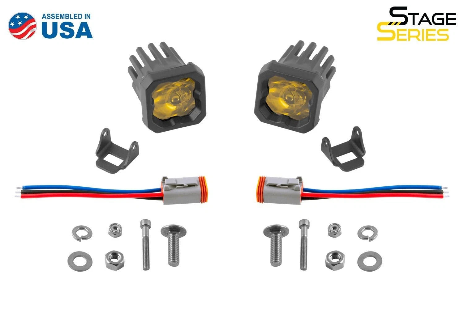 Diode Dynamics SSC1 LED Pods Yellow Sport Flood for Make Model (2005–2015)