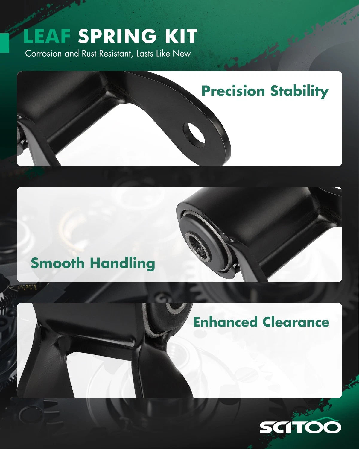Set of 2 Rear Leaf Spring Shackle Kits for Jeep Cherokee Wagoneer (1984–2001)