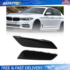 Pair Gloss Black Fender Air Vent Trims for BMW G30 530e 530i 540d 540i (2017–2023)