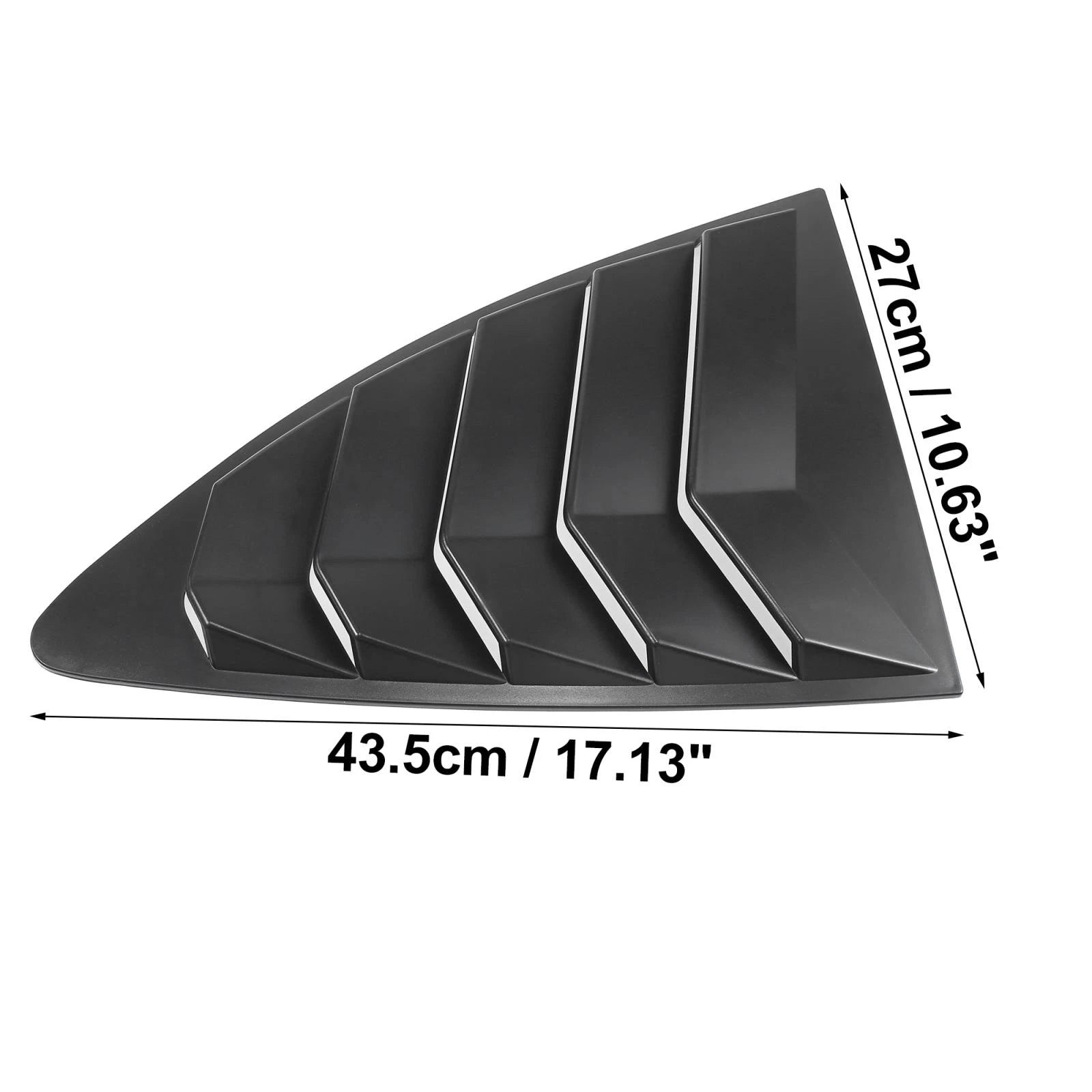 1 Pair Rear Side Window Louvers Cover for Toyota 86 (2013–2021) Matte Black