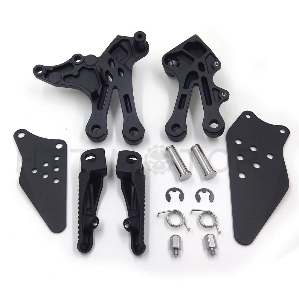 Front Rider Foot Rest Peg Bracket for Kawasaki Ninja ZX10R (2004–2005) Matte Black