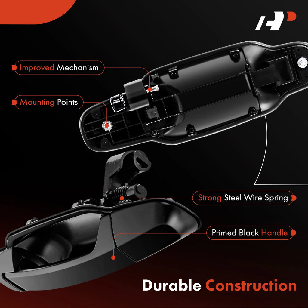 Rear Driver Black Chrome Exterior Door Handle for Kia Sorento (2003–2006)