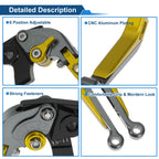 Adjustable Brake Clutch Levers for Honda X11 (1999–2002) Titanium Gold Tone