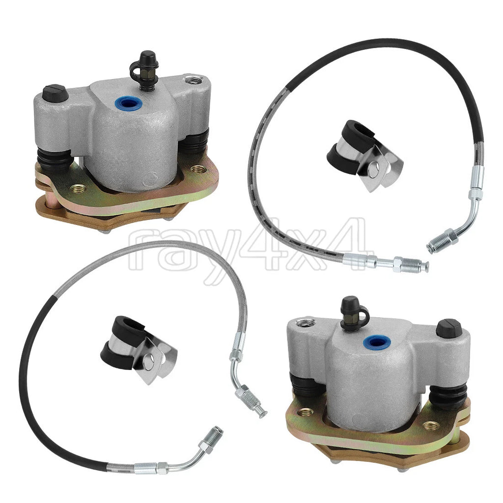 Front Brake Calipers & Hose Lines for Polaris Big Boss 250 4x6 (1989–1991)