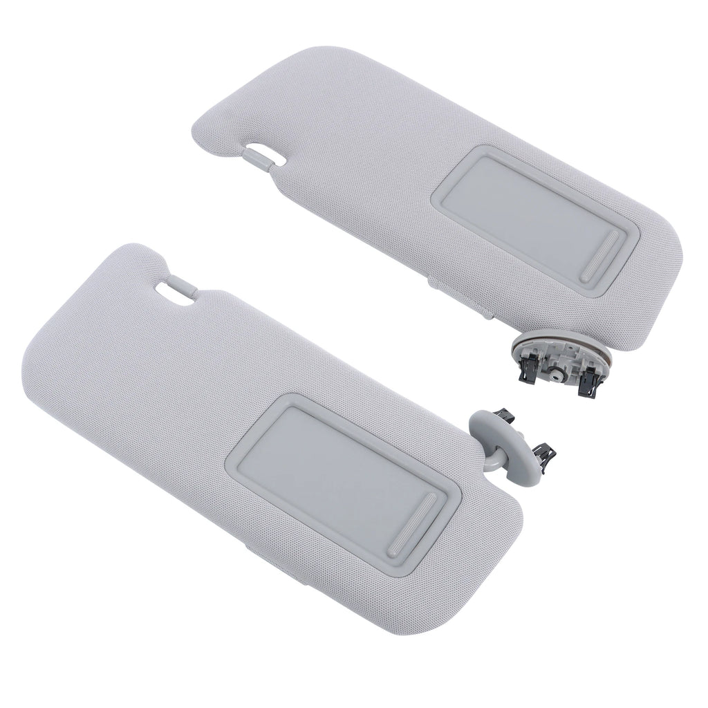 Set of 2 Gray Sun Visors with Mirror for Toyota Corolla (2009–2013)