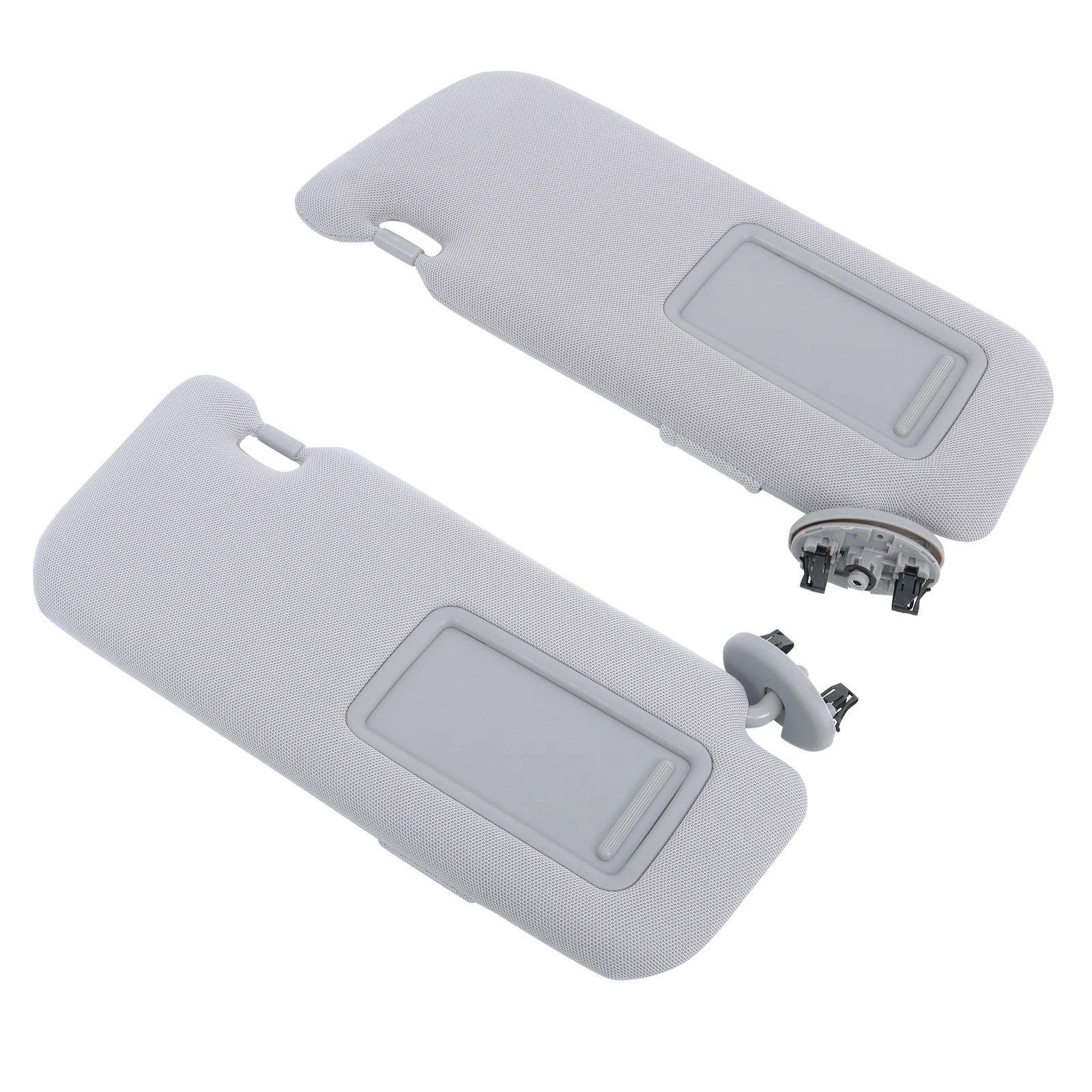 Set of 2 Gray Sun Visors with Mirror for Toyota Corolla (2009–2013)