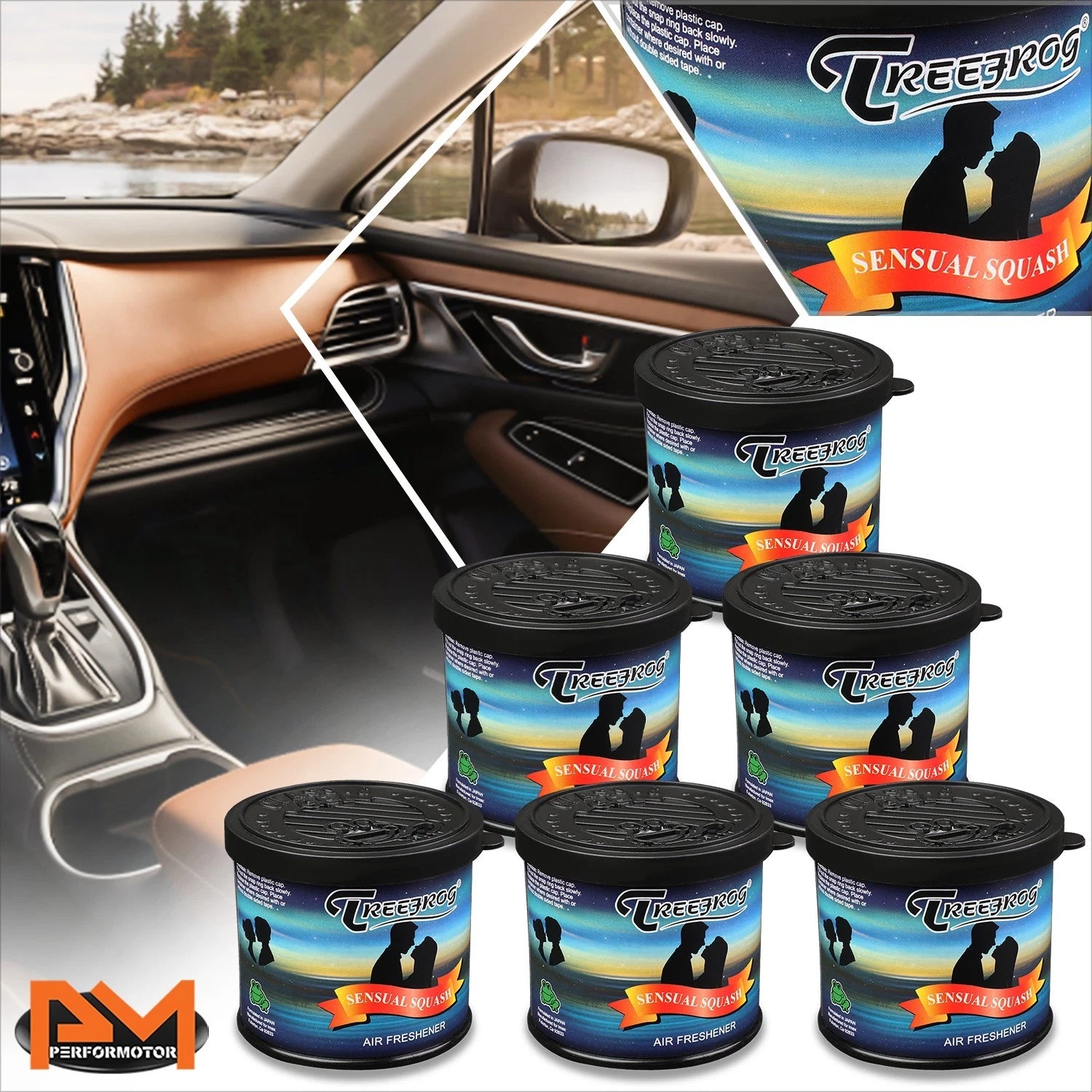 6X Treefrog 80g Sensual Squash Scent Air Freshener for Car