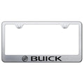 Brushed Stainless Steel License Plate Frame - Officially Licensed for Buick