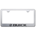 Brushed Stainless Steel License Plate Frame - Officially Licensed for Buick