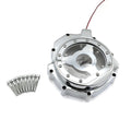 Chrome Left Engine Clutch Cover Guard w/ Green LED for Suzuki GSXR1000 (2005–2008)