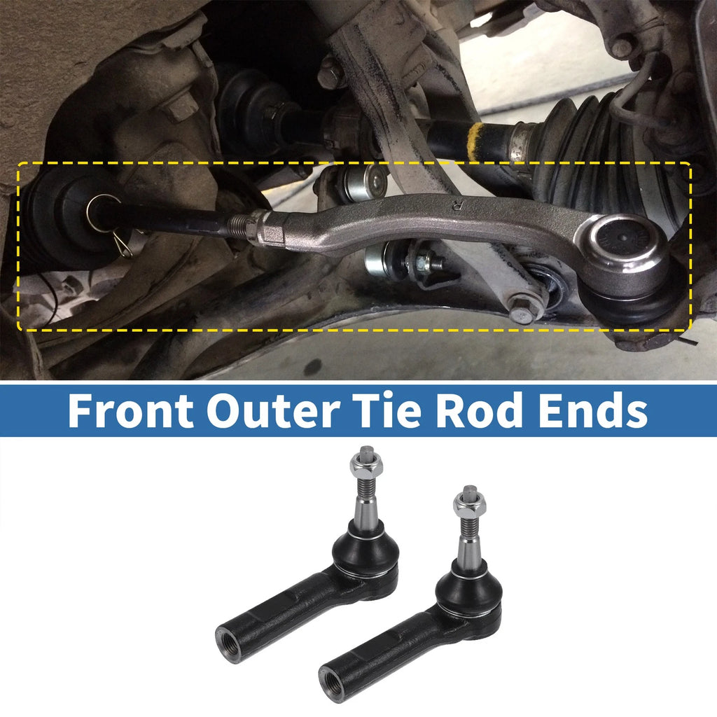 2pcs Front Outer Tie Rod End Links for Buick LaCrosse Regal Verano (No. ES800949)