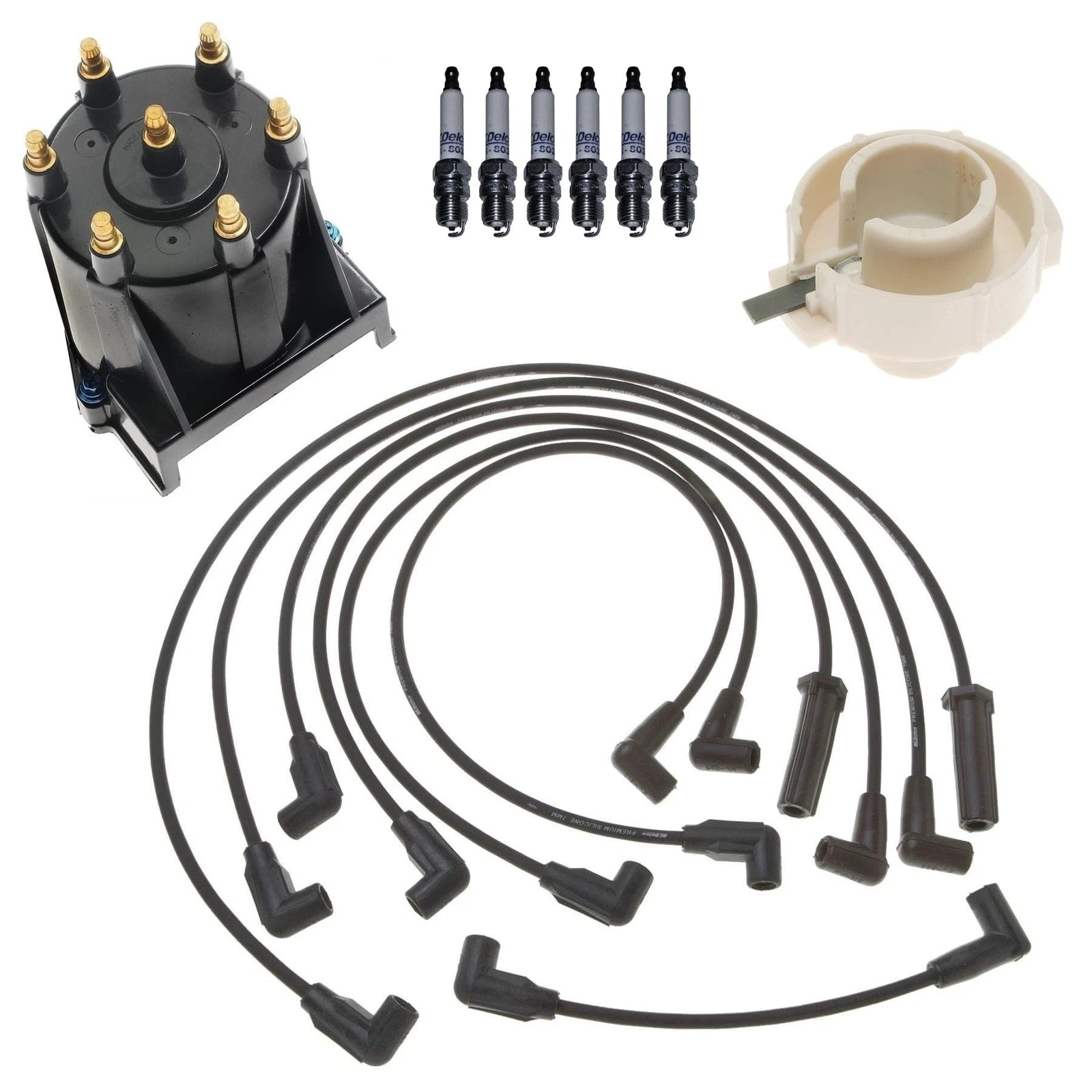 ACDelco Ignition Kit for GMC Sonoma 4.3L (1991) - Rotor, Cap, Wires, Plugs