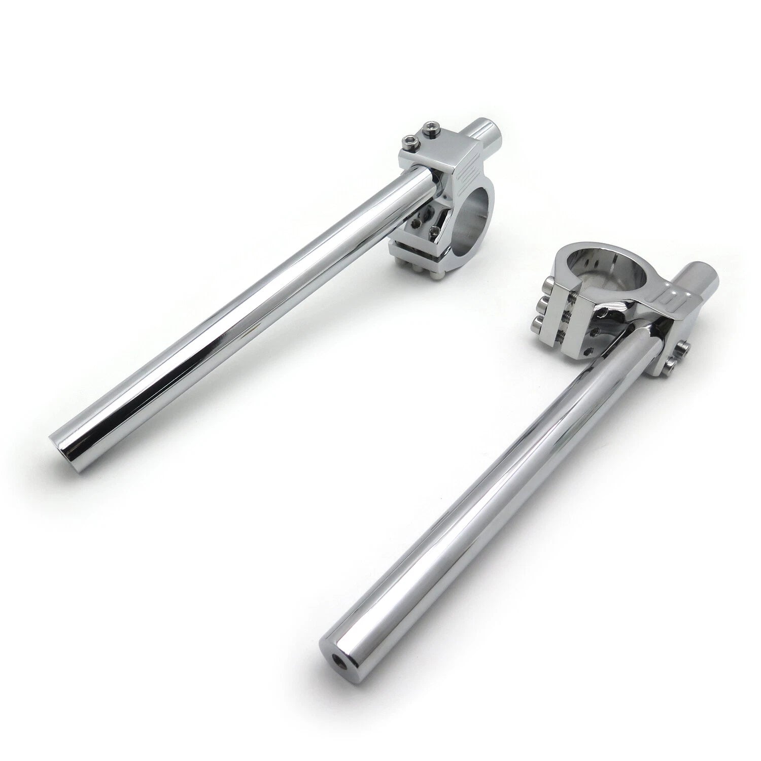 43mm Clip Ons for Universal Chrome Fork Tube (Tilt 7 Degree)