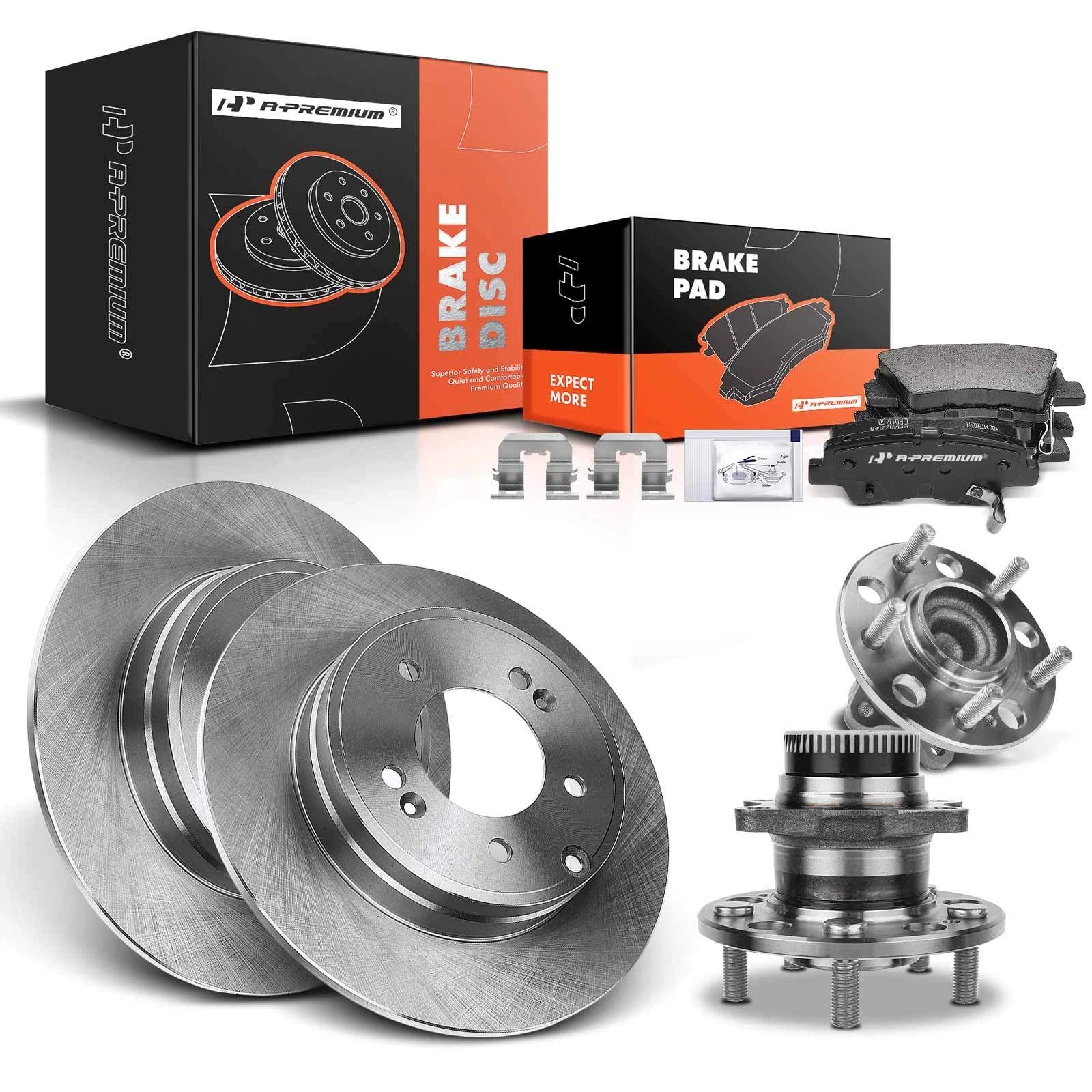 Rear Disc Rotor & Brake Pad Set for Hyundai Sonata (2011–2014)