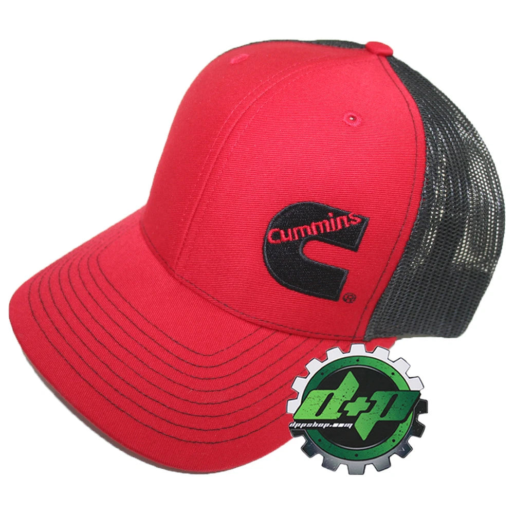 Cummins Trucker Hat Mesh Snapback Red/Black for Trucks (Fits All Models)