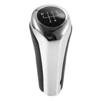 5 Speed Manual Shift Knob for BMW X1 E84 (2009–2015) Faux Leather Black Silver