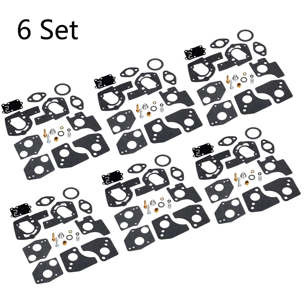Set of 6 Carburetor Repair Kits for Briggs & Stratton (495606, 494624, 133200, 135200)