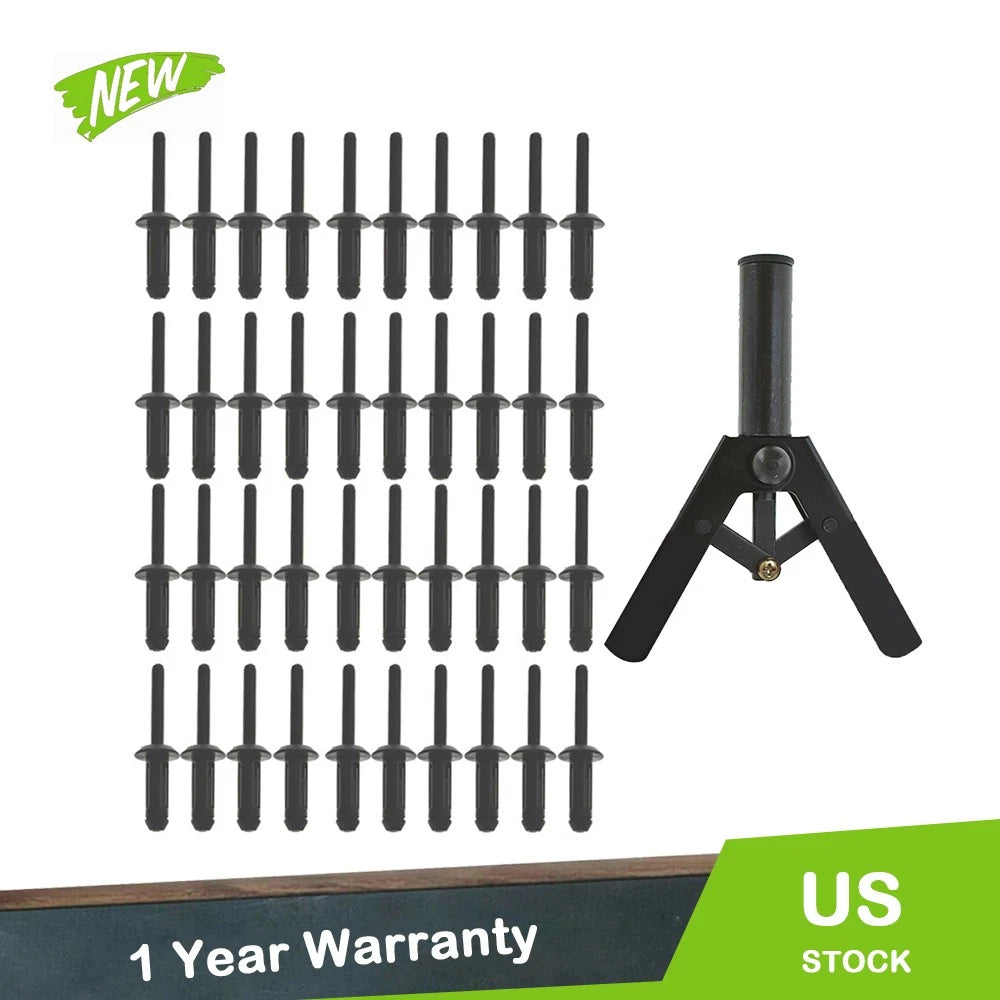 Plastic Poly Rivet Gun Set with 40 Poly Rivets for Automotive Use