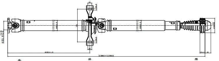 Rear Driveshaft for Chevrolet Equinox, GMC Terrain (2005-2006)