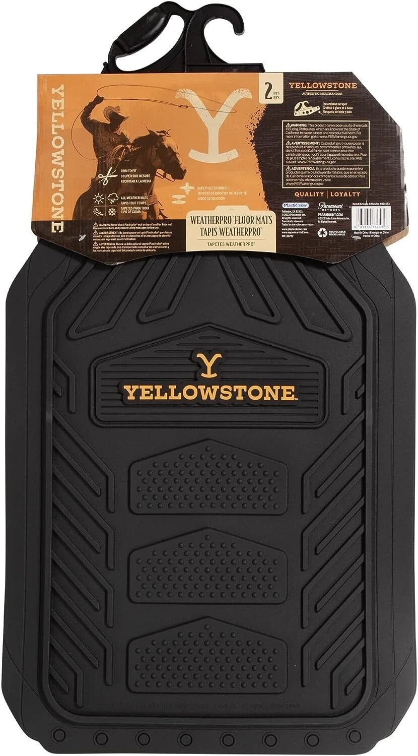 Set of 2 Plasticolor 001453R01 Yellowstone WeatherPro Front Floor Mats Universal Fit