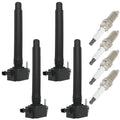 Set of 4 Ignition Coils & Spark Plugs for Jeep Compass, Fiat 500X