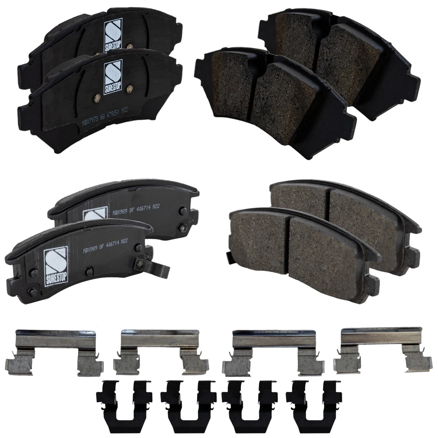 Set of 4 Brake Pads for Cadillac DeVille (2005)