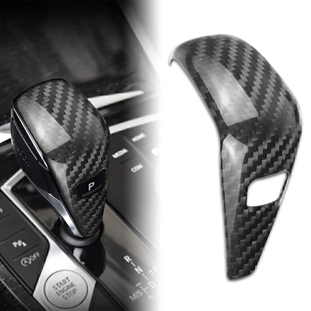Gear Shift Knob Cover Sticker Trim for BMW 3 Series G20 (2019–2021) Carbon Fiber Black
