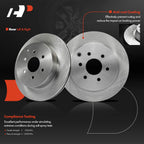2X Rear Disc Brake Rotors for Nissan Pathfinder (2005–2012) 6 Stud 308mm