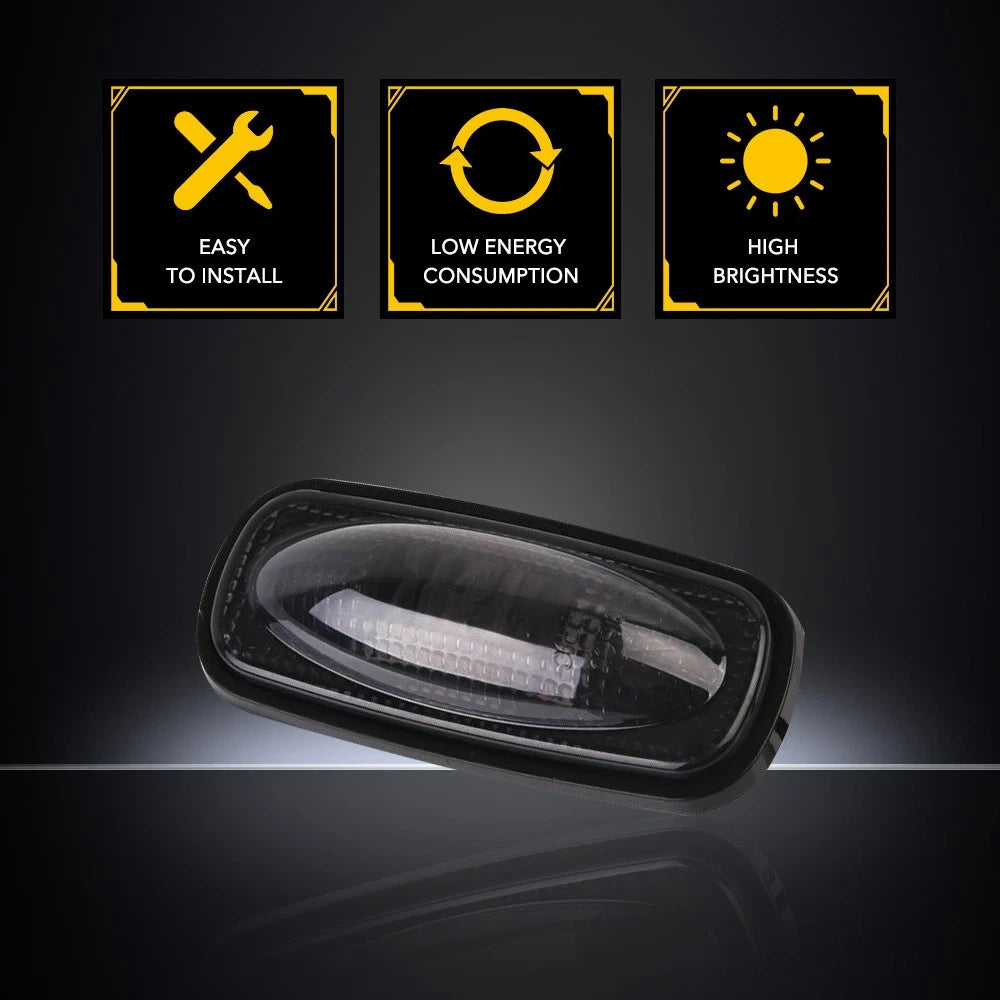 4X LED Light for Dodge Ram 3500 (2003â2009) Smoked White Side Fender Marker