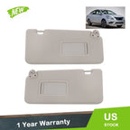 Set of 2 Gray Side Sun Visors for Nissan Versa (2007–2012) W/Mirror
