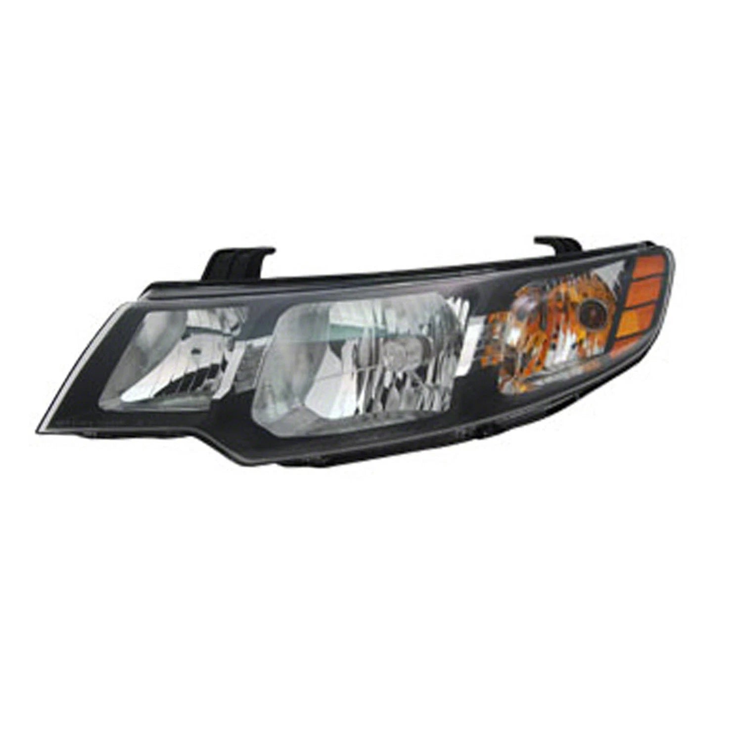 Driver Side Head Light Assembly Replacement Amber Black for Toyota Hilux (2005–2015)